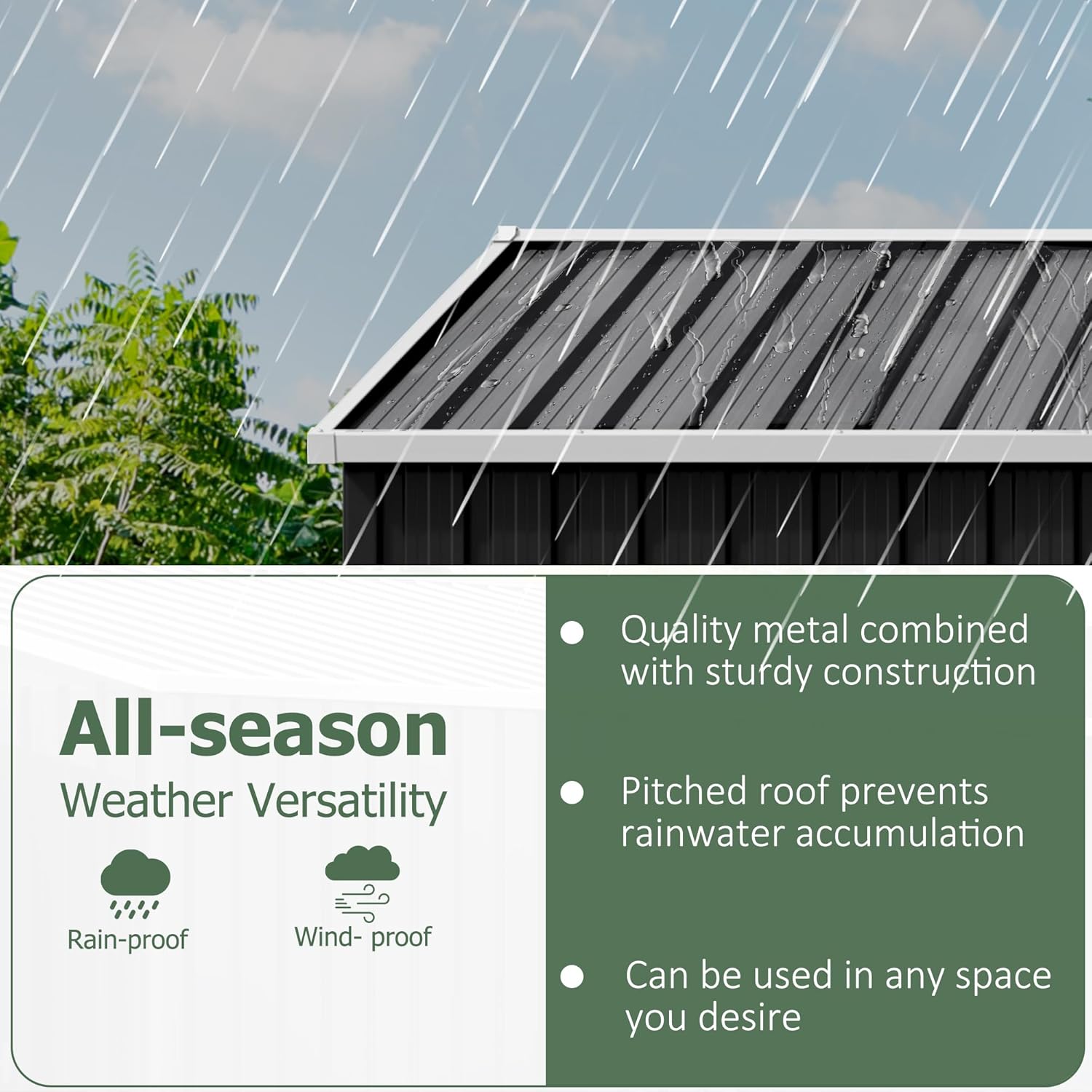 8x8 FT Outdoor Storage Shed, U - Outdoor Furniture Sale のレビューと価格
